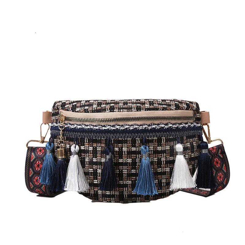 

Корейська версія Дівчина Сумка на одне плече Сумка через плече Етнічний стиль Поясна сумка хакі