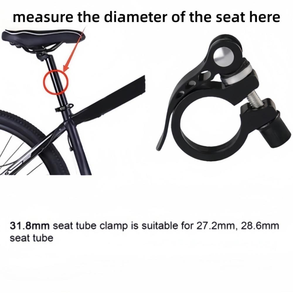 Mountain Bike Seat Post Clamp Aluminum Alloy Ultralight 31.8mm Bicycle Quick Release Seat Tube Clamp Lock Buckle Cycling Parts