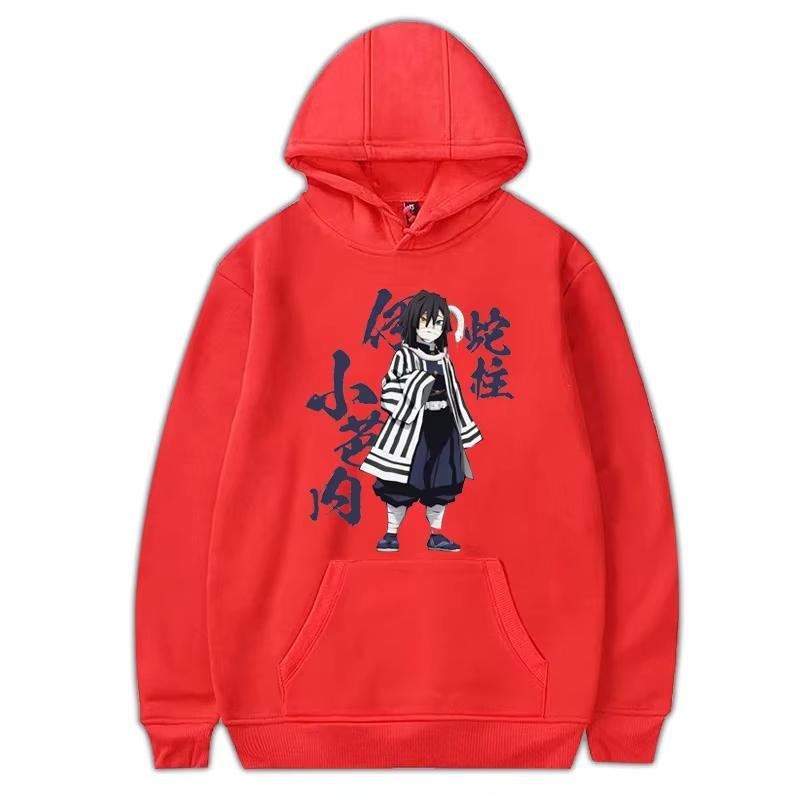 

Cool Anime Men Women Sweatshirts Demon Slayer Iguro Obanai Plus Size Hoodie Harajuku Unisex Graphic Printed Hooded 3XL