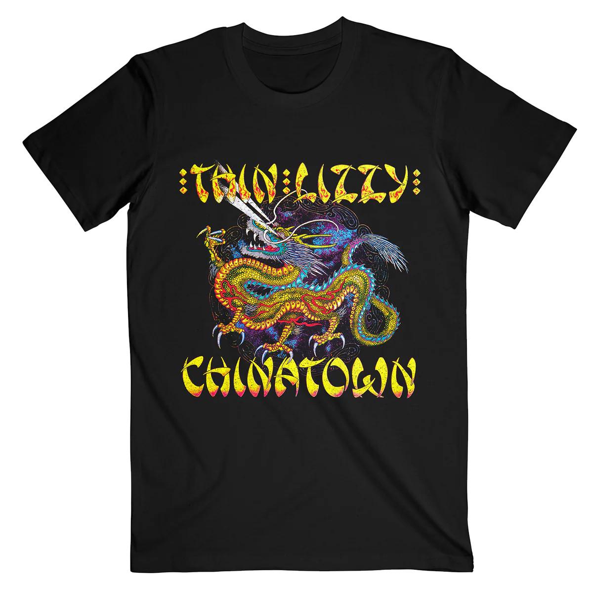 NEW Thin Lizzy Band Chinatown Cover Heavy Cotton Black T Shirt S-5XL BT561 S