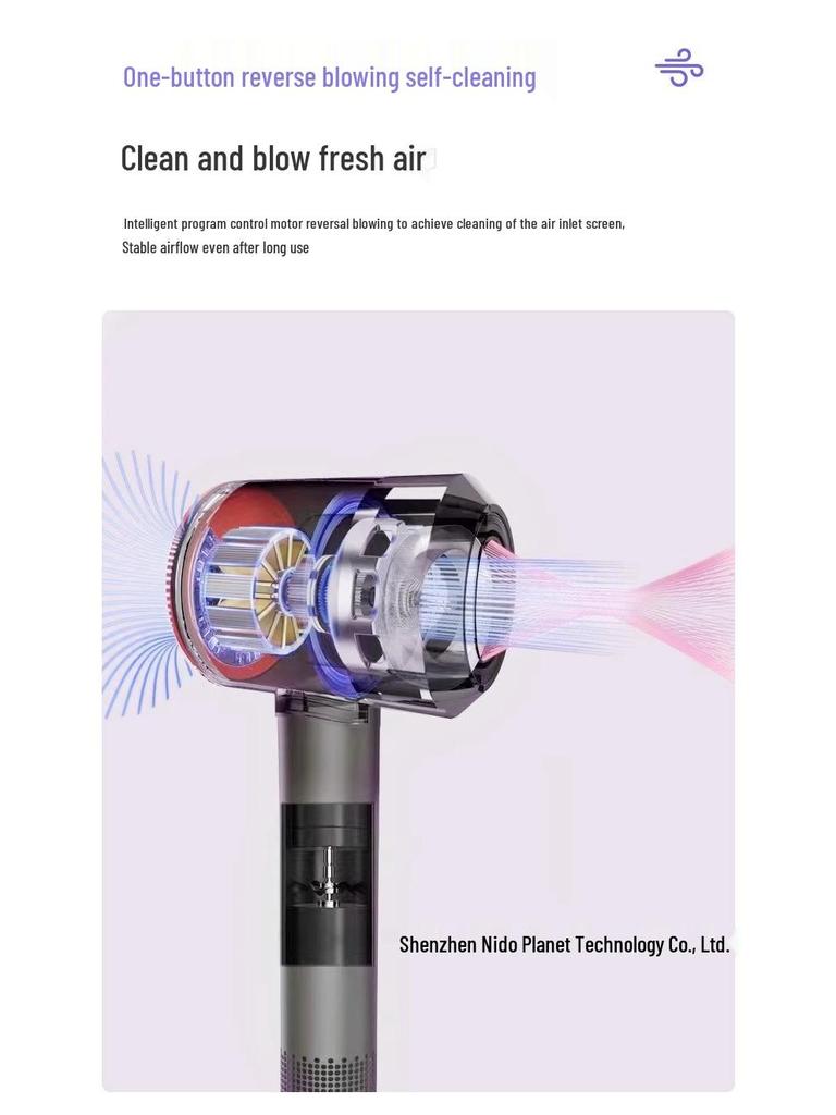 High-Speed Ionic Hair Dryer: Silent, High-Power, Hot & Cold Air, Hair Protection