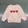 Girls' Toddler Heart Print Long Sleeve Pullover Knit Top