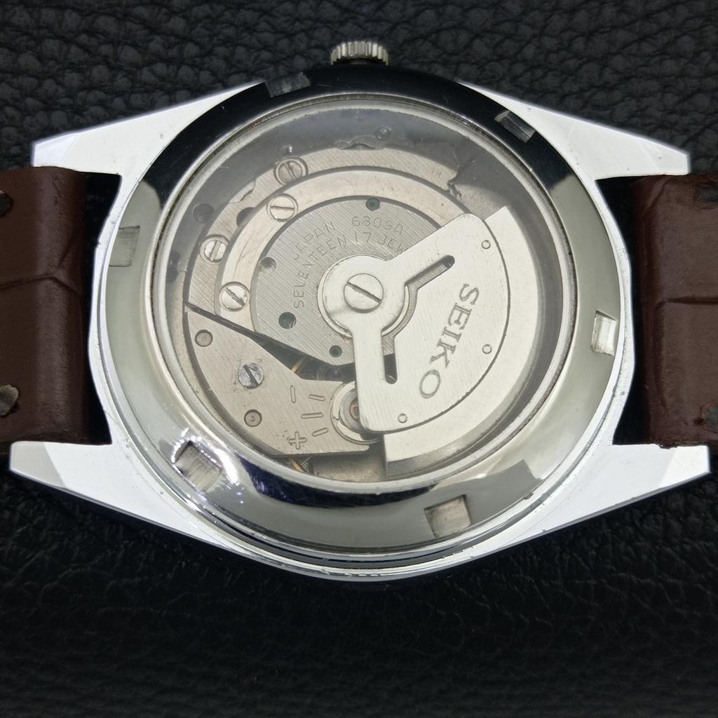 REFURBISHED SEIKO AUTOMATIC 6309A JAPAN MENS VINTAGE BROWN DIAL WATCH a443150-1