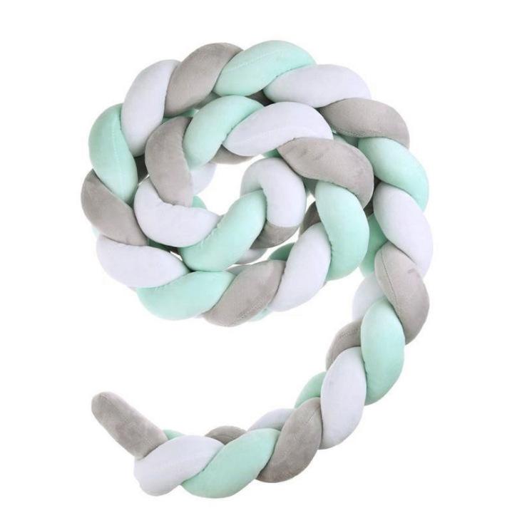 Skandynawska Duńska Dzianinowa Poduszka Węzeł Kula - Pleciony Wystrój Pokoju Dziecięcego i Ochraniacz na Łóżeczko