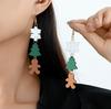 Semi-Managed Acrylic Earrings, Graduation Season Snowflake Tree Tassel Earrings