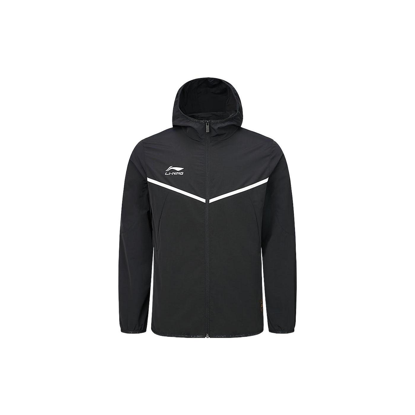Li-Ning Logo Sports Full Zip Hooded Jacket  Black  Men s AFDR301-3 M