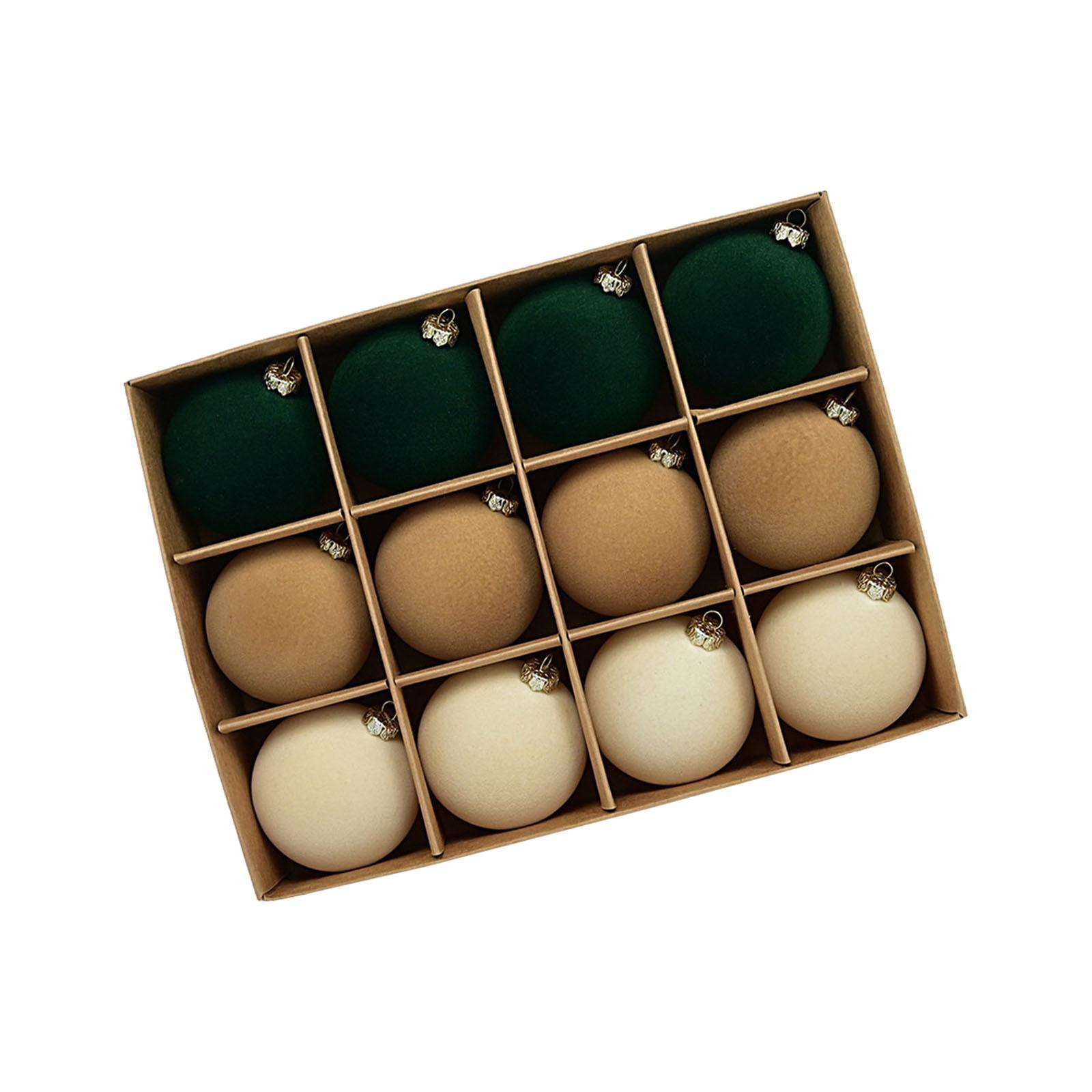 

Shatterproof Velvet Christmas Balls Decorative Hanging Spheres for Big Xmas Tree Holiday Party and Home Decoration