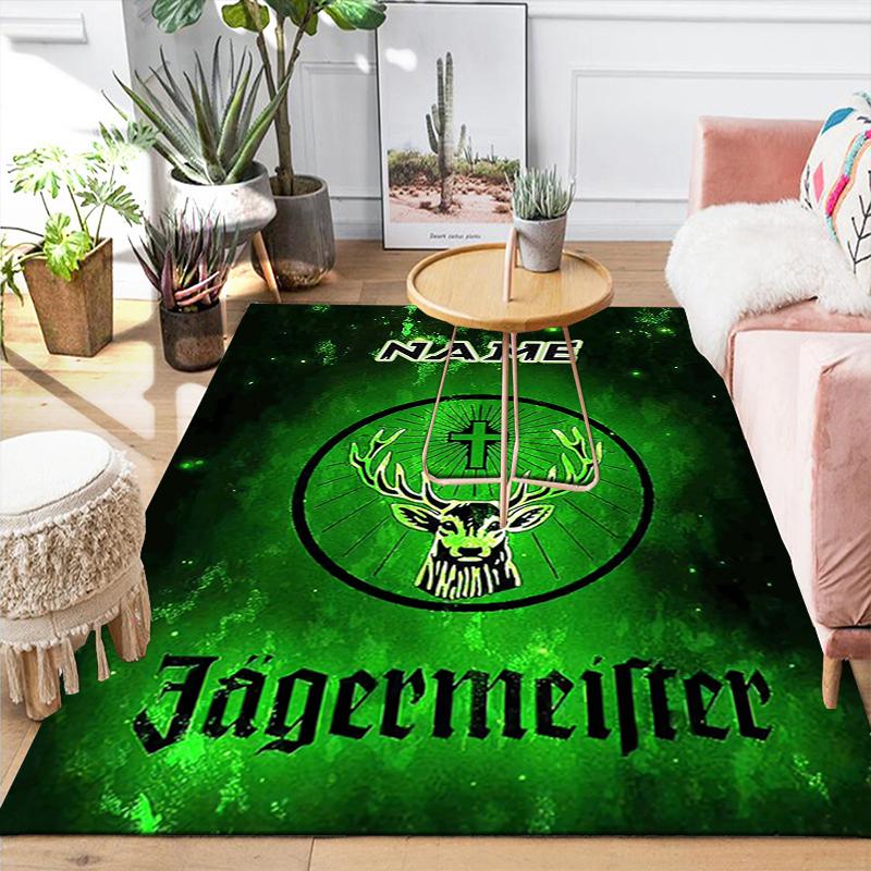 Custom 1Pc Jagermeister Deer Cross Rug Office Carpet Indoor Outdoor Entrance Doormat Nonslip Soft And Comfortable Living Room D2915145
