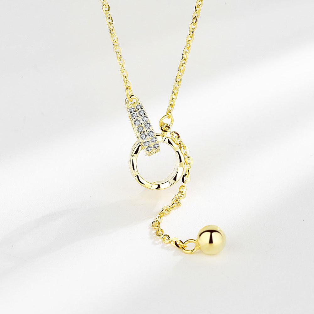 Lindon Damen-Halskette mit Anhänger, Kupferlegierung, Zirkon, für Damen, Hochzeit, Party, modisches Geschenk