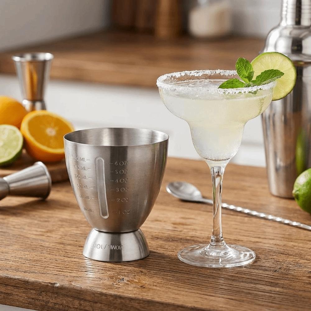 6 OZ/180 ML Eggs-Shaped Measuring Cup Stainless Steel Drink Spirit Jigger Measuring Tools