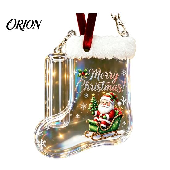Christmas Money Holder for Cash Stocking Holder, Clear Gift Clip Ornament Tree Unique Graduation Hanging Decor, Transparent Bill Display Pendant