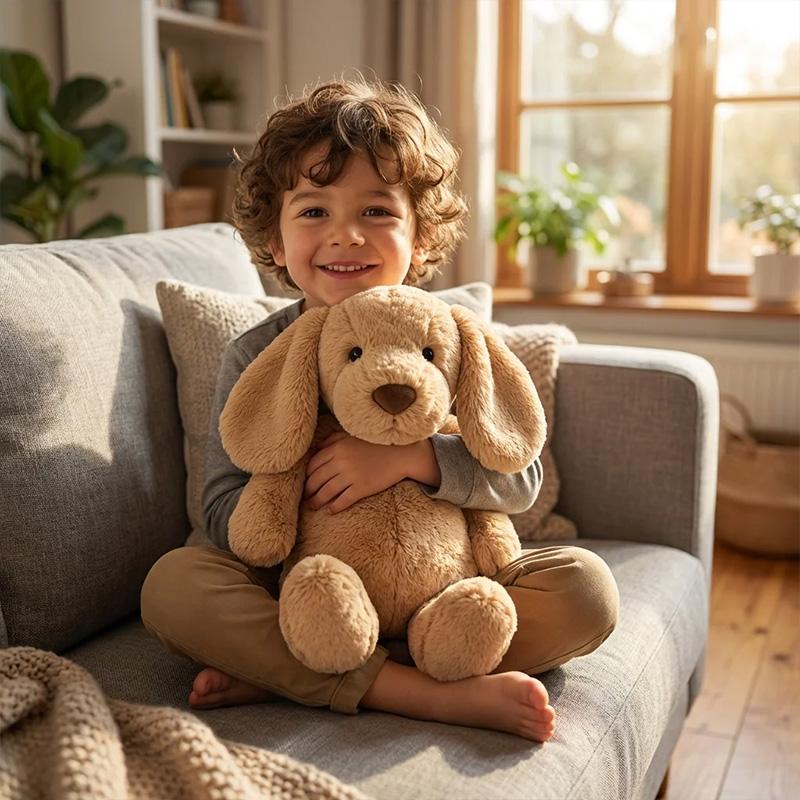 Yellow Droopy-eared Dog Plush Toy Animal Home Decoration High-quality And Comfortable Children's Birthday Gift Companion Gift