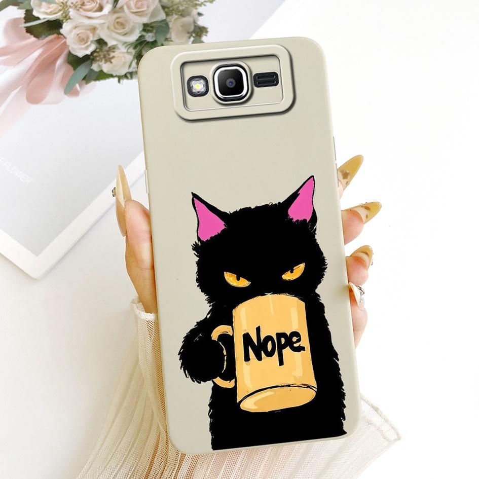For Samsung Galaxy J2 Prime Case Cute Cartoon Cat Shockproof Silicone Soft Cover For Samsung J5 Prime On5 2016 G570 G570F Fundas