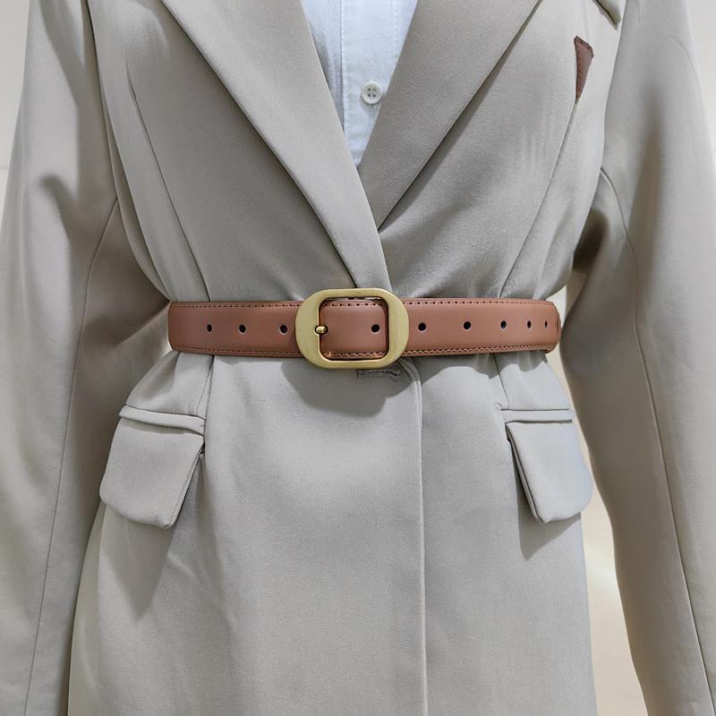 Handmade Leather Genuine Waist Belt Classic Pin Clasp Commuter Style Supplies