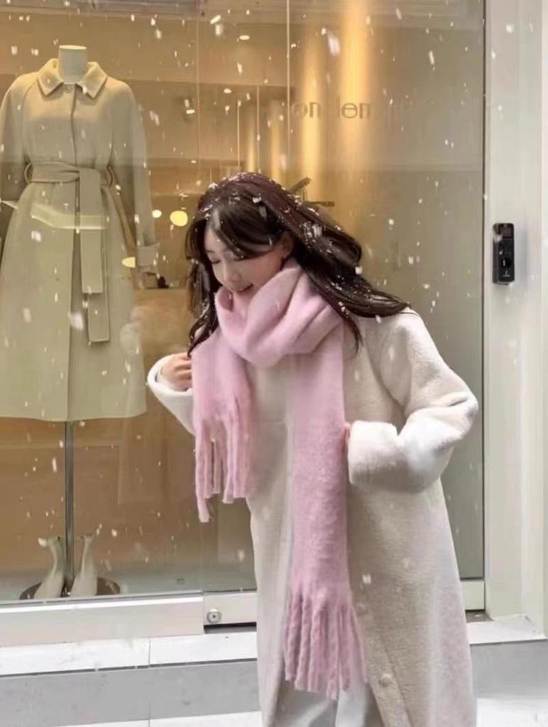 Hochwertiger Schal im koreanischen Stil mit Karomuster: Warmer, verdickter Kaschmir-ähnlicher Schal für Studenten und Paare