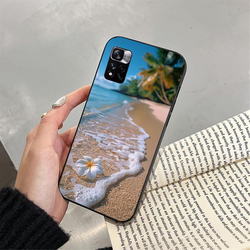 Phone Case For Xiaomi Poco C71 15T 14T Pro Redmi note 15 14 14 13 Pro Redmi A5 15C 13C palm Tree Sea Beach
