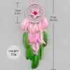 Hand-woven Crochet Dream Catcher Wind Chimes Bohemian Wall Hanging For Girl's Bedroom Window Decor Festival Gifts Home Accessory