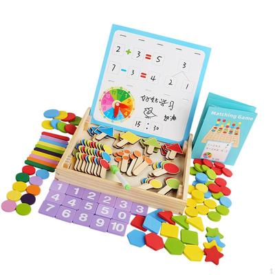 Mathe-Lernspielzeug Zählen Lehruhren Geschenke Farbformsortierung