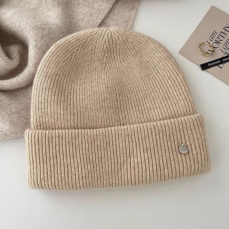 

Knitted Woolen Hats for Men and Women in Autumn and Winter Small Face Protecting Ear Protection Warm Pile Hats Cold Hats One Size