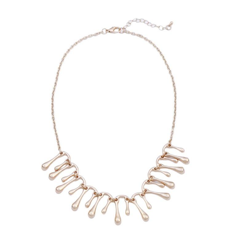 New Irregular Water Drop Shaped Glossy Necklace Women's Creative High Sense Geometric Water Drop Shaped Versatile Necklace
