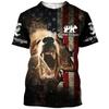 Outdoor Hunting 3D Printed T Shirt For Men Animal  Bear Graphic T-Shirt Casual Streetwear Ropa Hombre Oversized O-Neck Tee Tops
