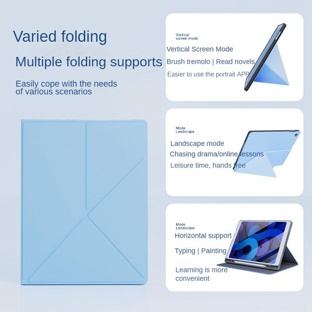 Tablet Case For iPad 10.2 (2021)/(2020)/(2019) Folding Stand Shockproof Leather Cover with Pencil Holder