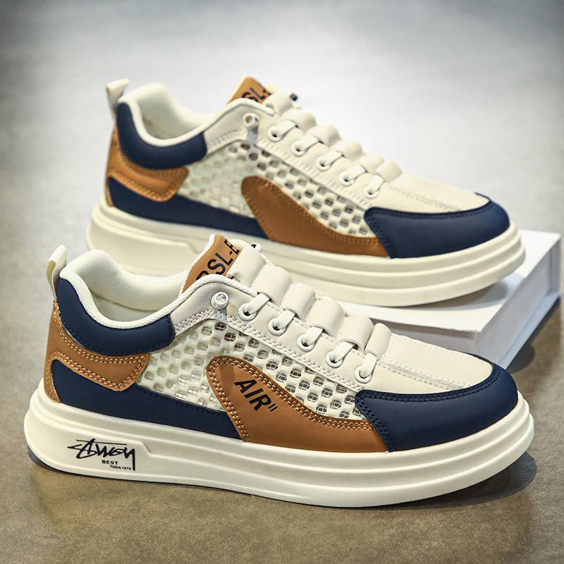 Men's Flat Casual Sneakers Trendy Thick Sole Shoes Comfortable Vulcanized Mens Tennis Shoes Zapatillas De Deporte