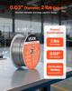 Flux Core MIG Welding Wire, E308LFC-O 0.8mm 0.9kg, Gasless Stainless Steel Welding Wire with Low Spatter for All Position Arc Welding, Self-Shielded