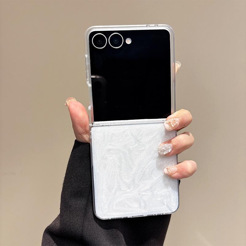

Applicable To Samsung Galaxyzflip7 Epoxy Glitter Sequin Mobile Phone Case Zfold5 Folding Flip Simple samsung zflip3