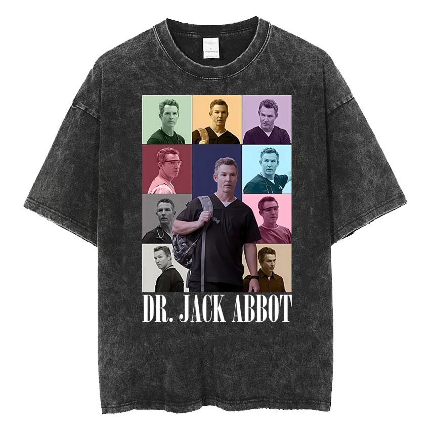 Dr Jack Abbott Vintage Graphic TShirt Men Women Fashion High Quality Hot Sale Classic Tshirts Summer Washed Oversized T Shirt