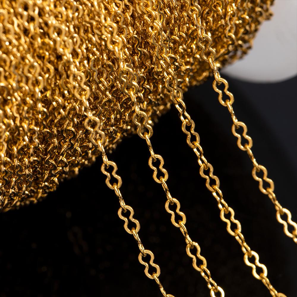 1Meter Fahsion Pod Design Necklace Chain Stainless Steel Metal Ball Link Chain for DIY Handmade Bracelet Material Jewelry Making