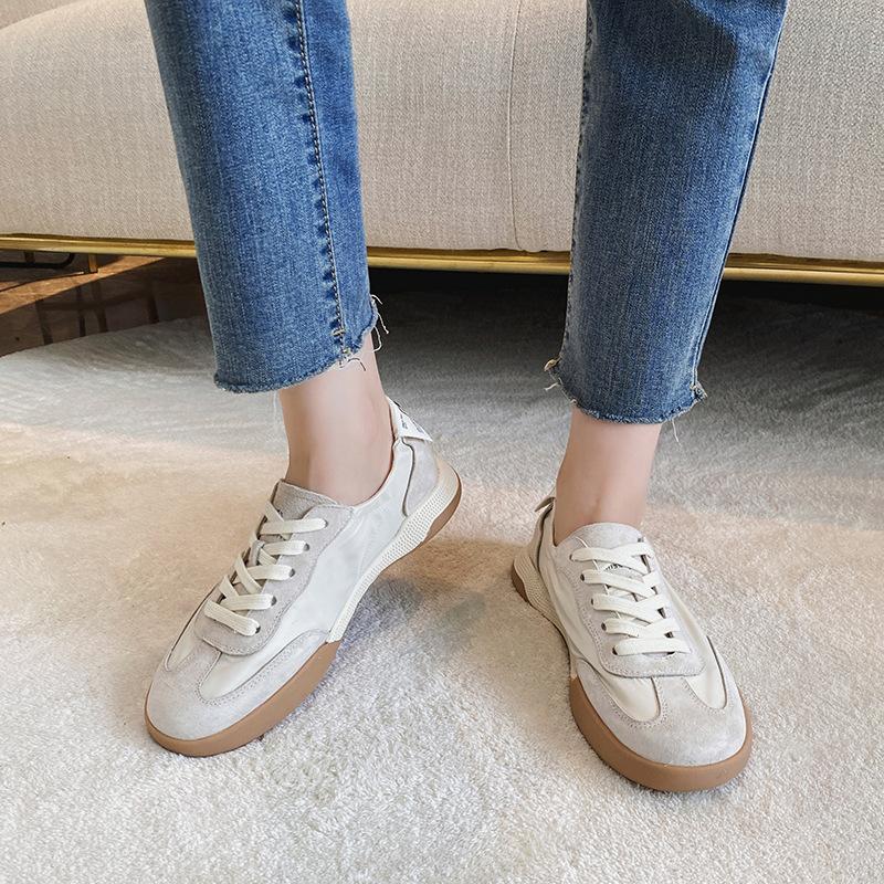 Summer Genuine Leather Casual Sports Forrest Gump Shoes White Shoes Women's German Training Shoes