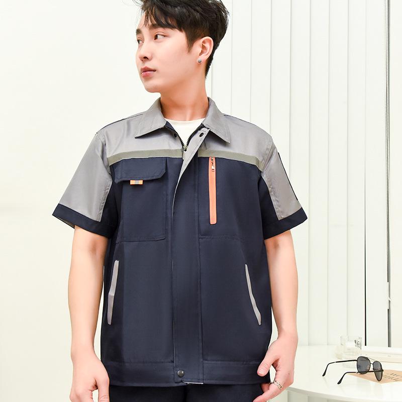 

Летняя рабочая одежда, устойчивая к загрязнениям: Униформа для ремонта с коротким рукавом, износостойкая 180XXL (77.5-87.5 kg)