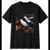 Tattoo Fulmar In Autumn Bird Mens T-Shirt Black 100% Cotton Nature Printed