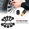 Tire Air Valve Cap, 10pcs TR415 Snap-in Car Auto Wheel Tubeless Tire Valve Stem Short Rubber Valve
