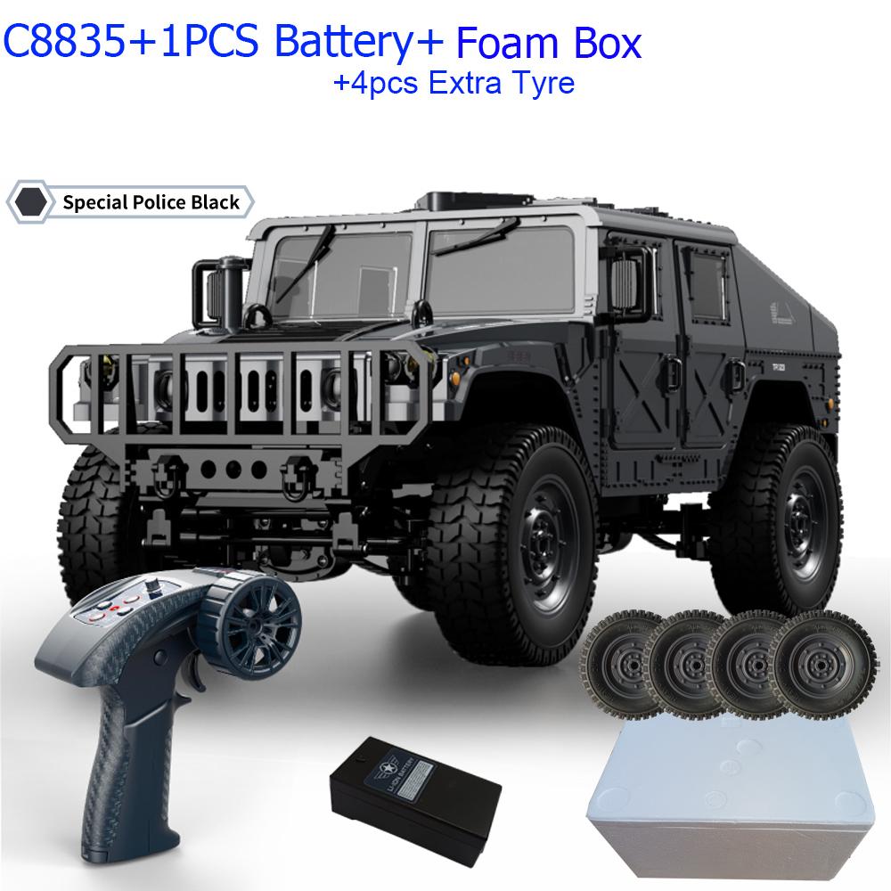 C8835 1:14 RC Car 2.4G Remote Control Car 4WD Off-road Climbing Simulation All-terrain RC Crawler Military Jeep JJRC RC Toys