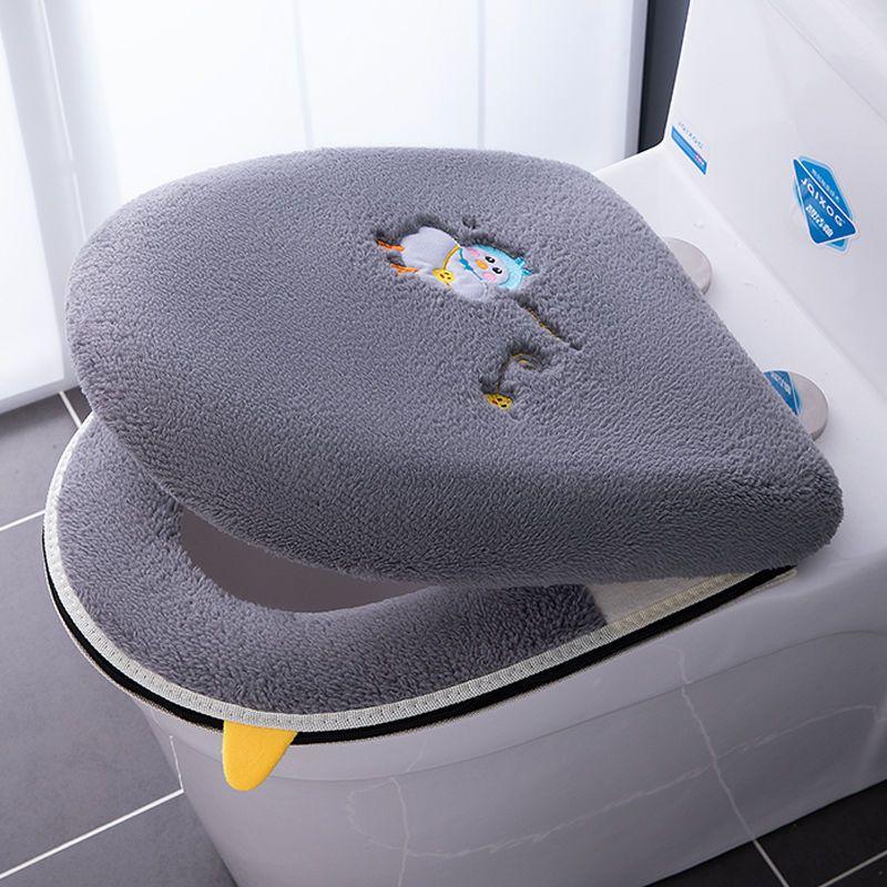 SRYSJS-Soft Toilet Seat Cover, 2 In 1, Zipper Protector, WC, Winter, Warm, Lid Accessories, Universal Pads, Passport Case