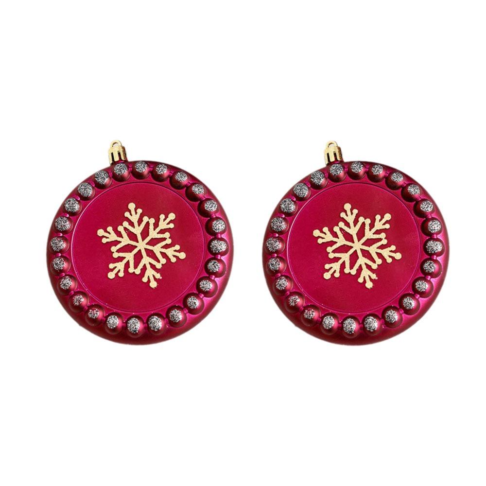

2/4PCS Plastic Christmas Hanging Decoration Red Gold Christmas Tree Ornament Christmas Tree Style E