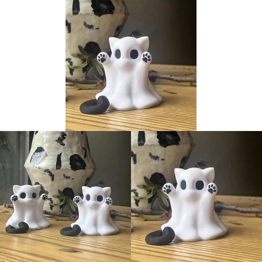 Geisterkatze Mini Halloween Tischfigur Aus Ecopvc Material Für Geschenk Und Dekoration