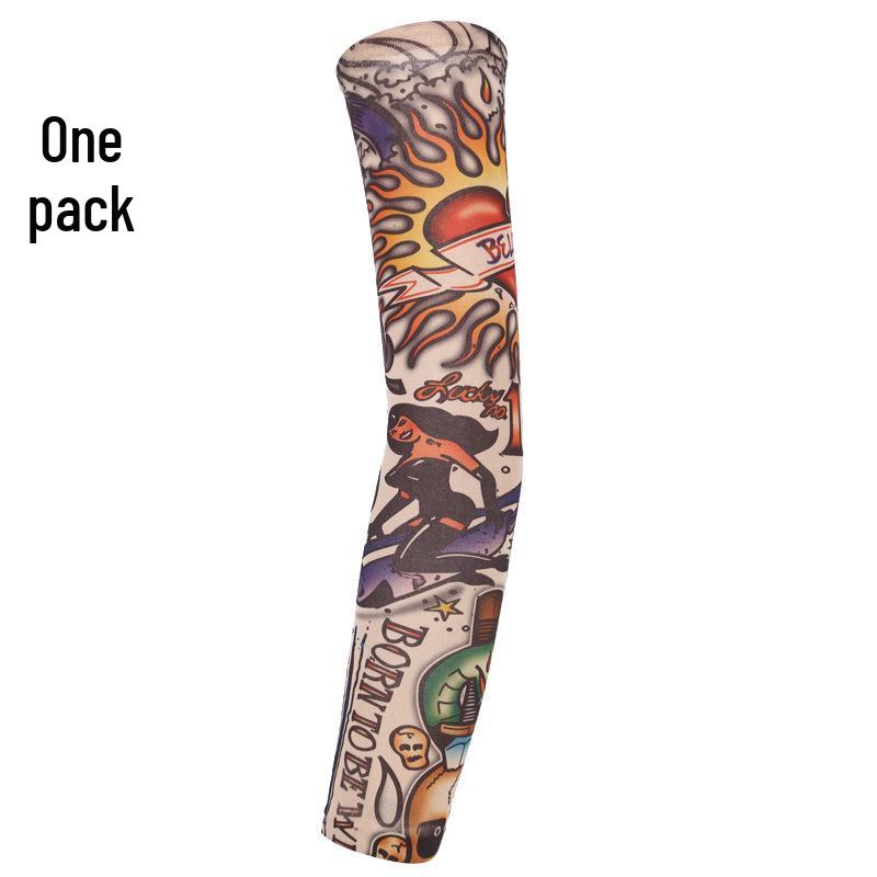 Seamless Outdoor Flower Tattoo Arm Sleeve - UV Protection for Cycling In Various Colors