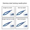 Stainless Steel Needle Holder Ligature Separators Placer Curved Tip Straight Tip for Sewing Cosmetic Surgical