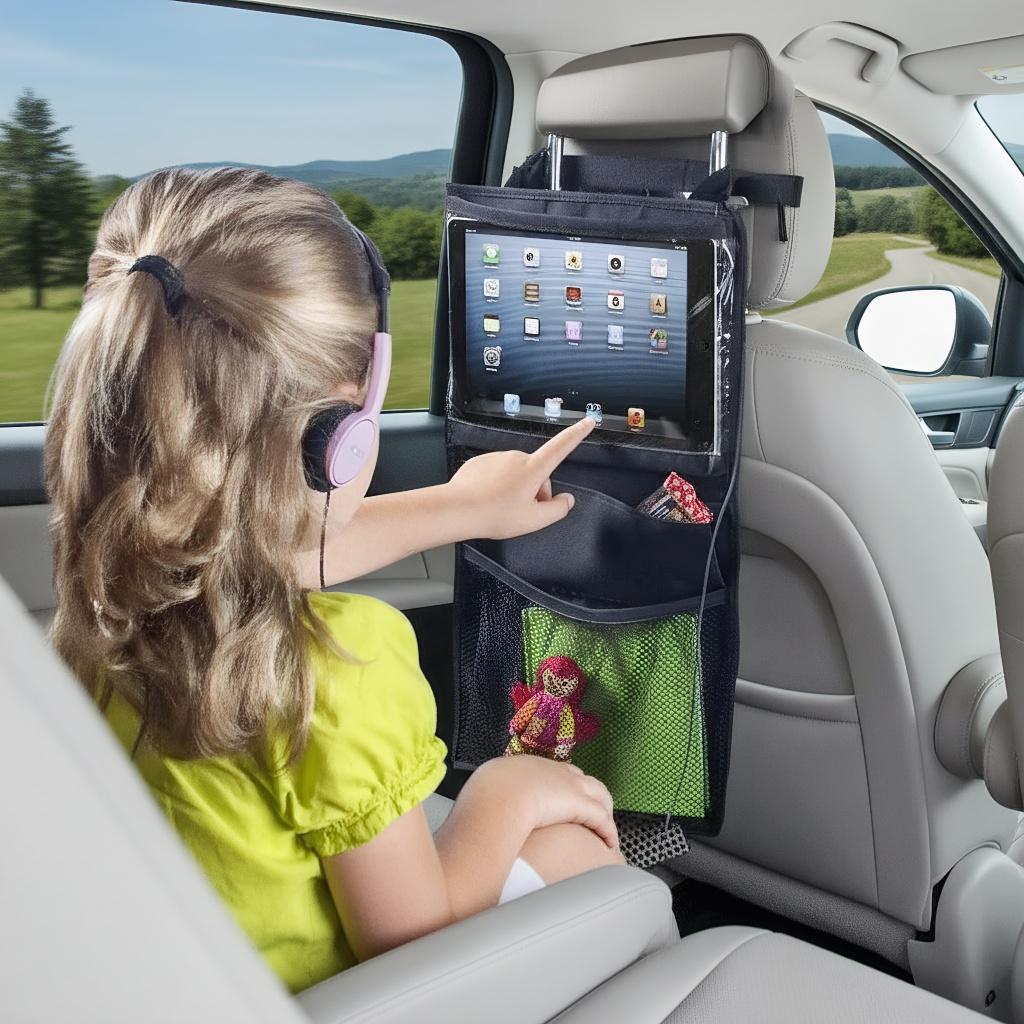 Car Seat Organizer Holder - Multi-Pocket Hanging Tablet Storage Bag