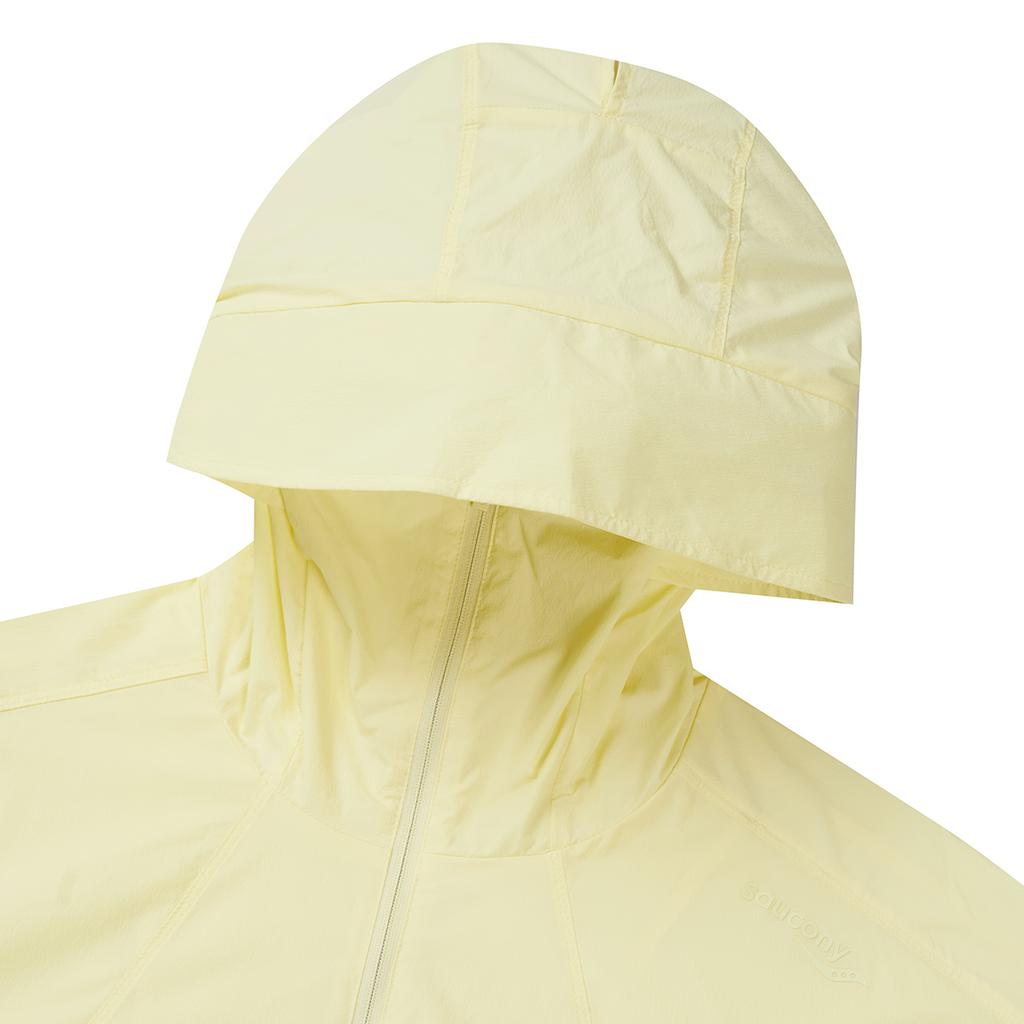 SAUCONY Hooded Solid Color Drop Shoulder Zip Jacket Unisex Jacket Clear-Yellow SA1259SC01L-YL033