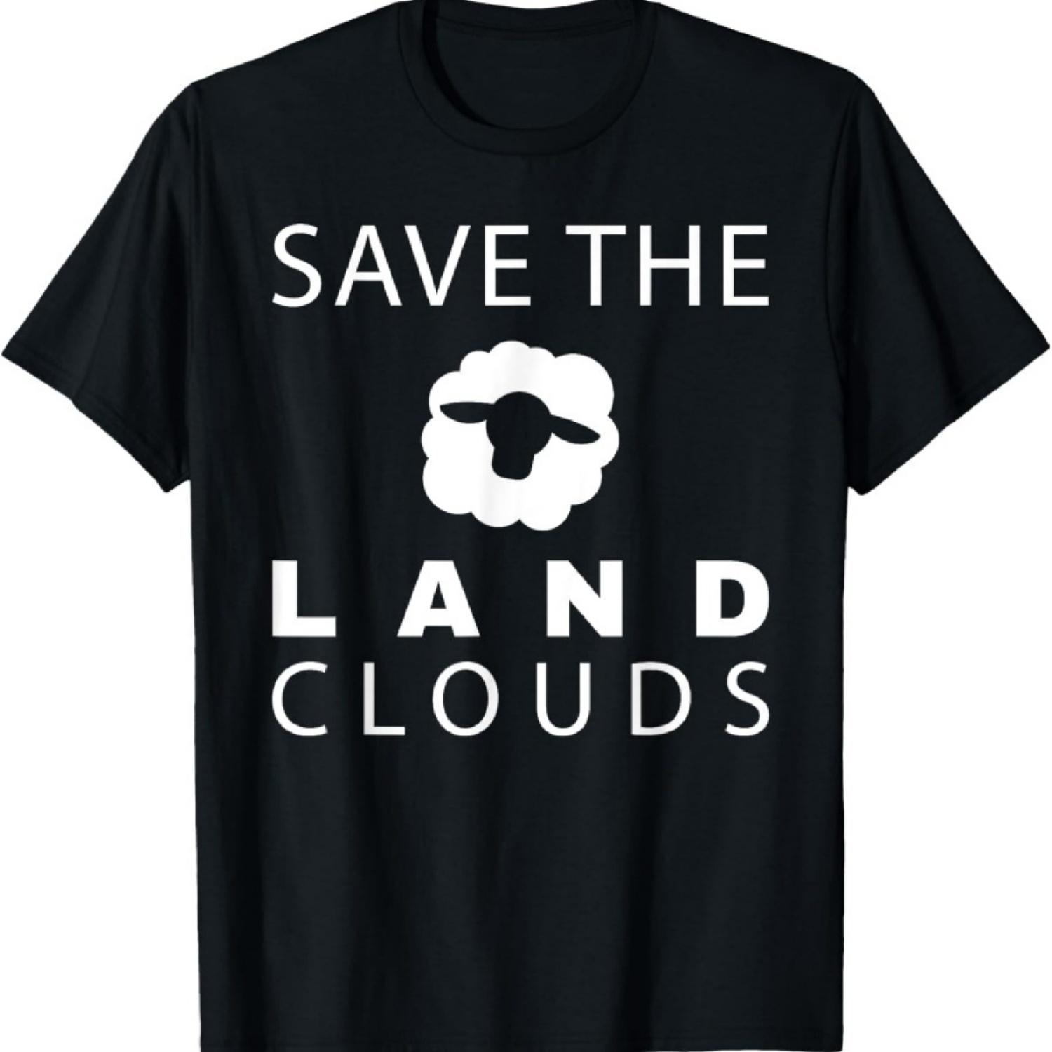 

Футболка с овцами - Спасите землю Облака Пастух XXXXXL чёрный