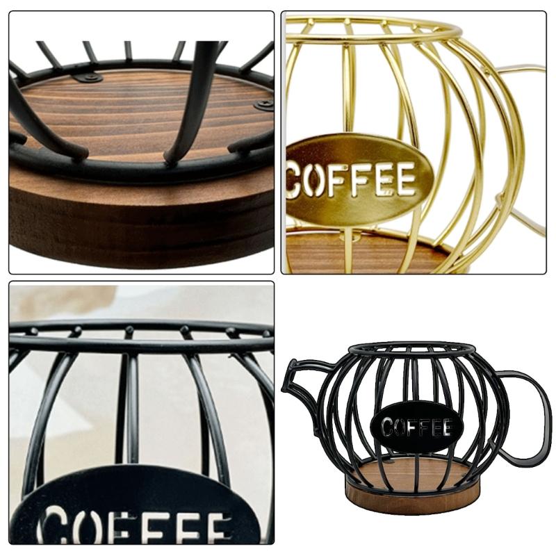 Sturdy Coffee Organizers Basket In Elegant Designs Featuring Dustproof Lid Portable Accessory for Home or Office Use