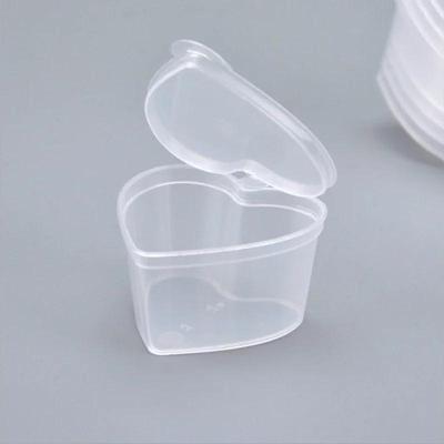 10 STÜCKE Kreative Handarbeit DIY Herzförmige 45ml Box PVC Transparente Plastikbox Haushalt Küche Aufbewahrungsbox Kühlschrank Organizer