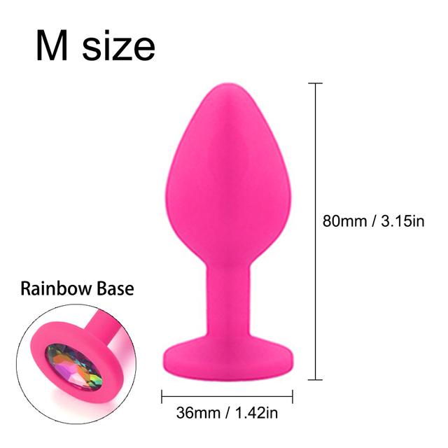 Big 3 Sizes Sex Shop Adult Silicone Jewelry Anal Trainer Sex Prostate Back Yard Toy Anal Butt Plug for Women Man Couple