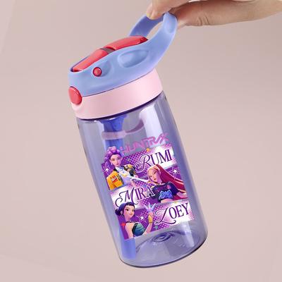 KPop Łowcy Demonów Dzieci Butelka na wodę Na zewnątrz Sport Zoey Mira Rumi Dziewczyna Kubek ze słomką Przenośny Plastikowa Butelka na napoje Prezent urodzinowy