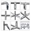 1Pcs Durable Carbon Steel Galvanized Pipe Joint Round 20/25/32mm Dia Rod Support Rack Tube Connector Furniture Hardware