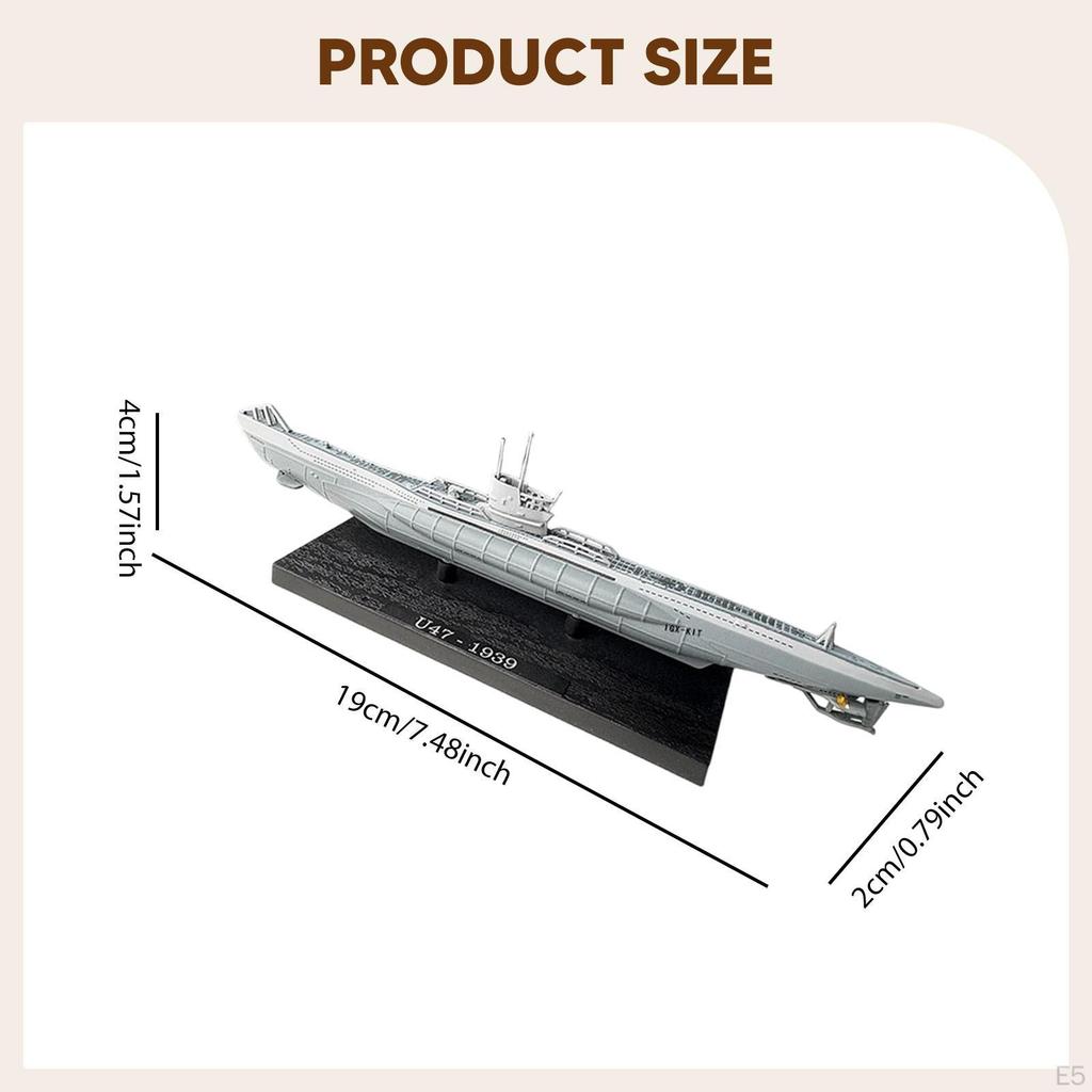 Model in 1:350 Scale with Presentation Stand, Desk Decoration, Simulation Ship for Office, TV